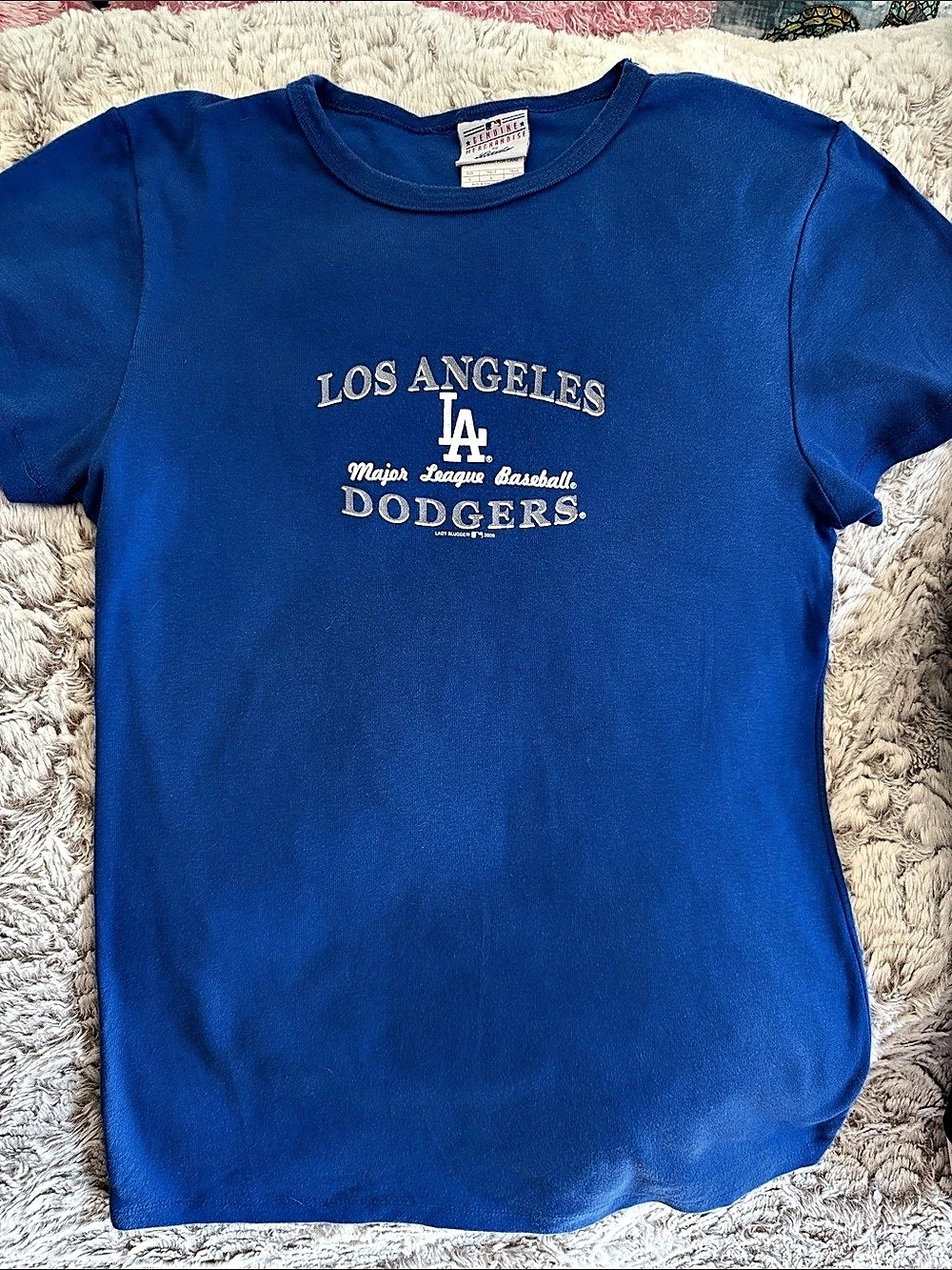 90's immaculate Majestic Los Angeles Dodgers Graphic Tee 💯 cttn Blue Large